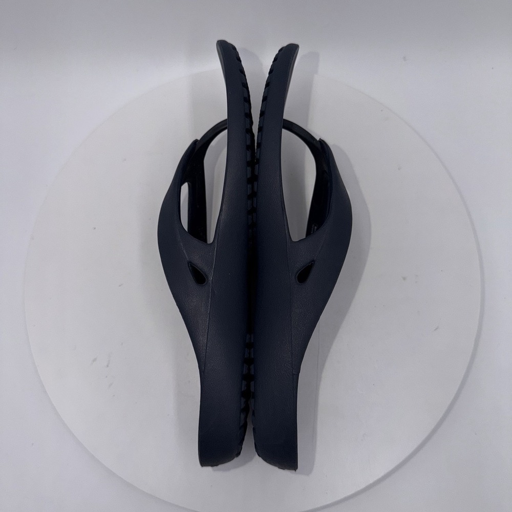 Women's Crocs Iconic Comfort Kadee II Navy Blue Beach Summer Flip Flops Size 8 - Picture 5 of 8